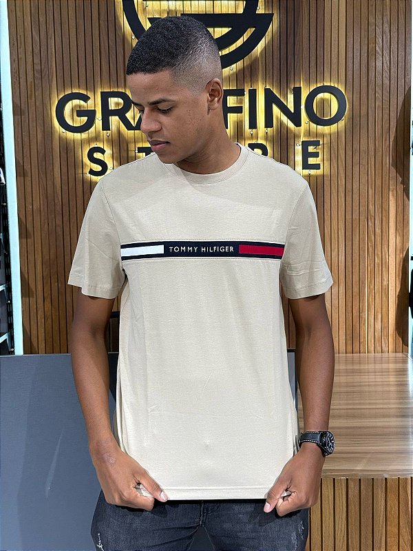 Camiseta Tommy Hilfiger Bege THMW0MW36498