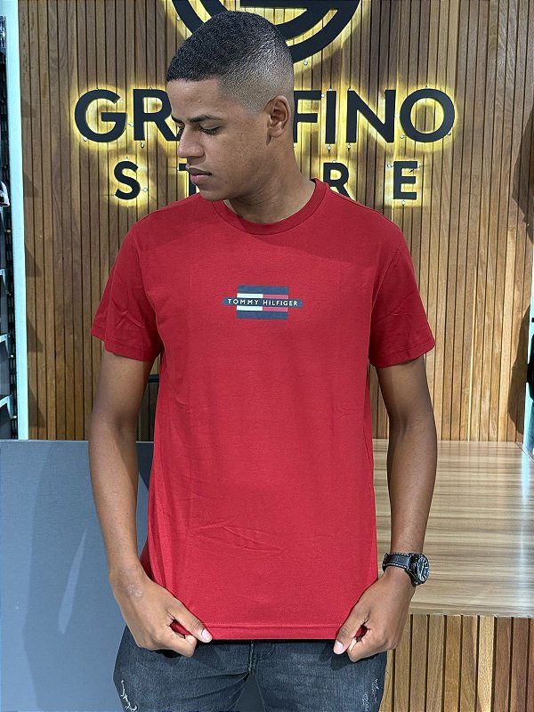 Camiseta Tommy Hilfiger Vinho ABMW0MW38636