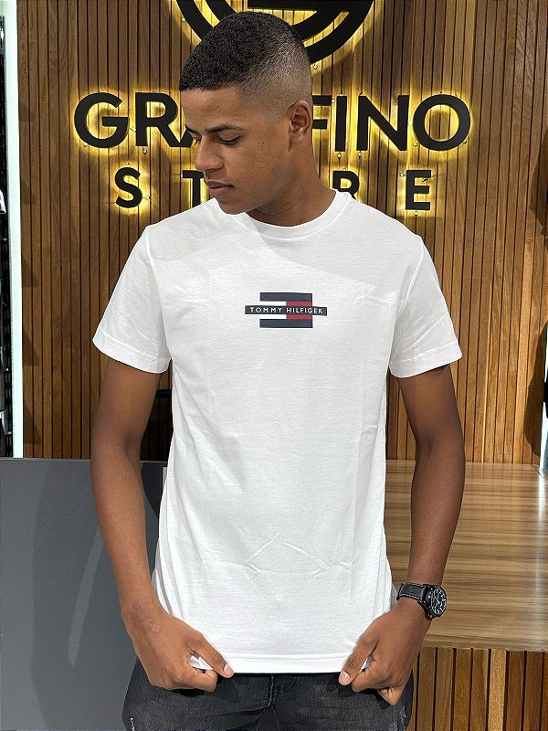 Camiseta Tommy Hilfiger Branca ABMW0MW38636