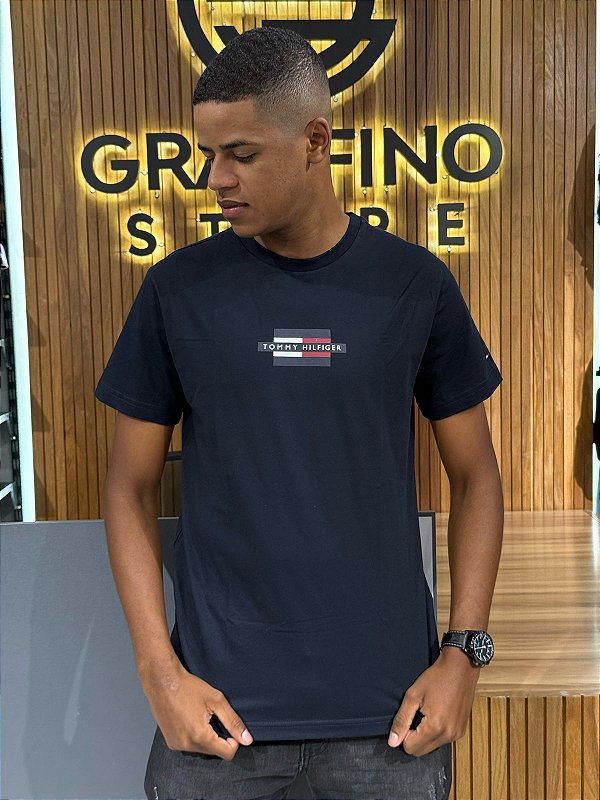 Camiseta Tommy Hilfiger Azul Marinho ABMW0MW38636