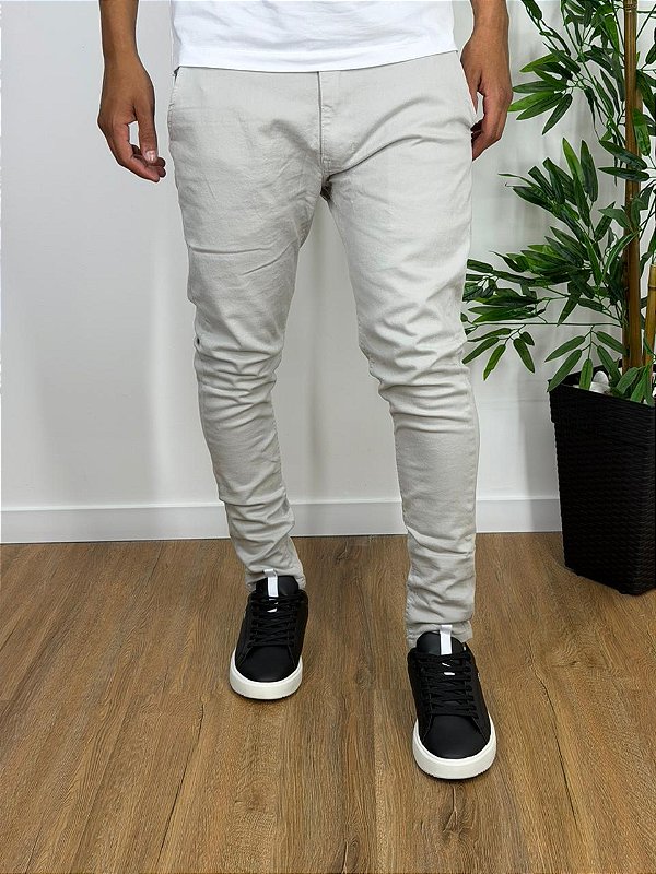 Calça City Denim Alfaiataria Color Areia 2520004