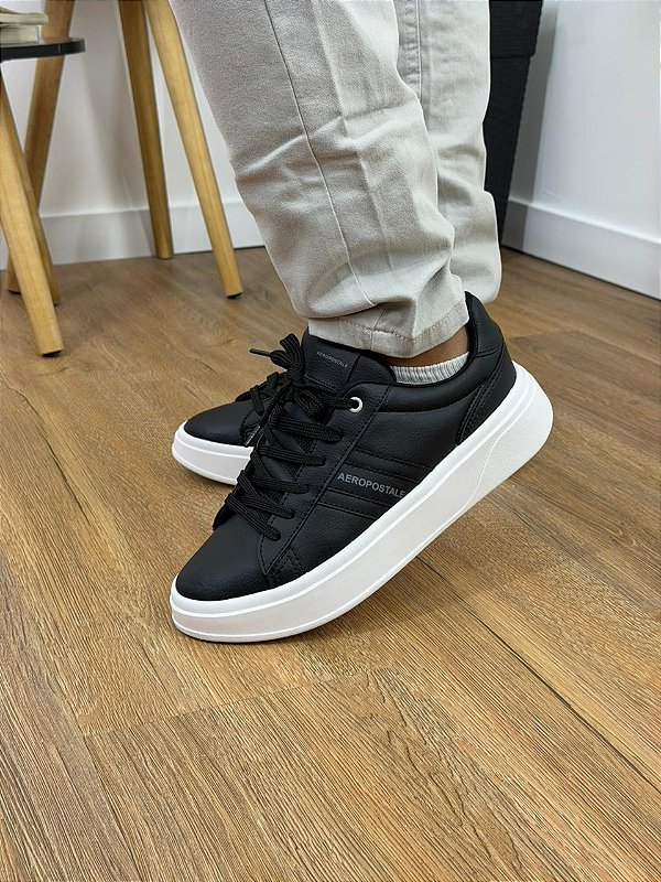 Tenis Aeropostale Preto, Cinza e Branco 84133404-4