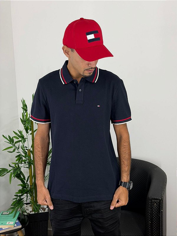 Polo Tommy Hilfiger Azul Marinho THMW0MW40308