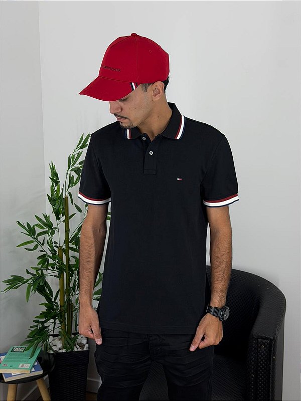 Polo Tommy Hilfiger Preta THMW0MW40308