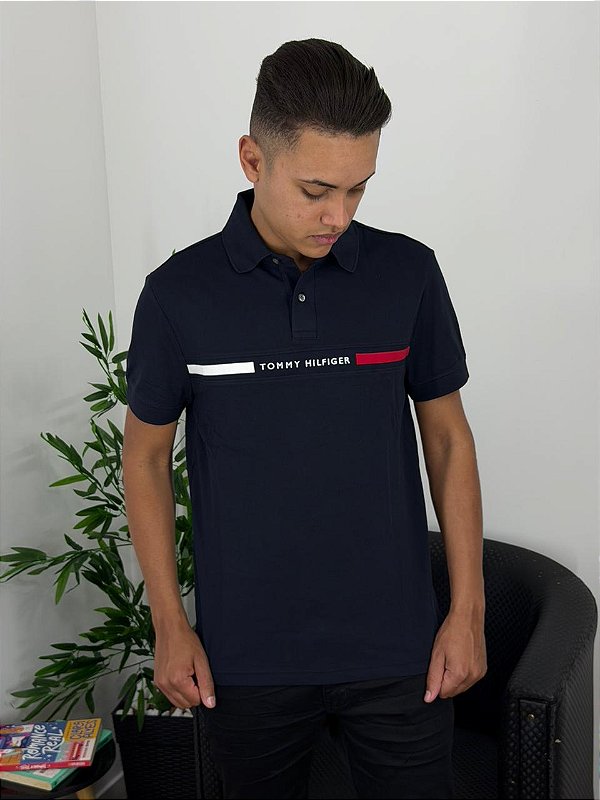Polo Tommy Hilfiger Azul Marinho THMW0MW38130