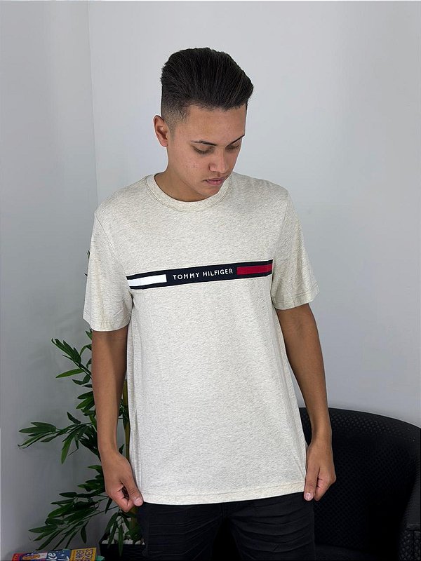 Camiseta Tommy Hilfiger Bege Mescla THMW0MW36498