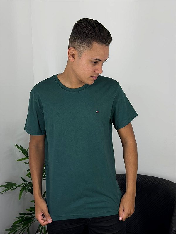 Camiseta Tommy Hilfiger Verde Escuro ABMW0MW38997
