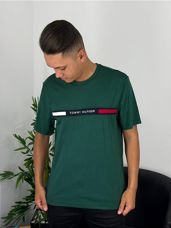 Camiseta Tommy Hilfiger Verde Escuro THMW0MW36498