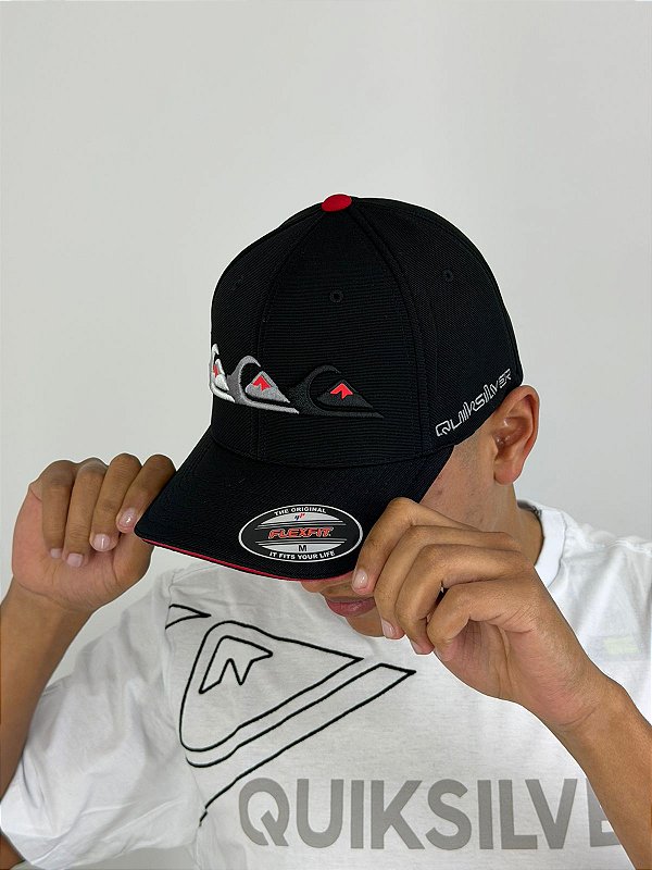 Boné Quiksilver Bem Three Logo Preto Q911A0375
