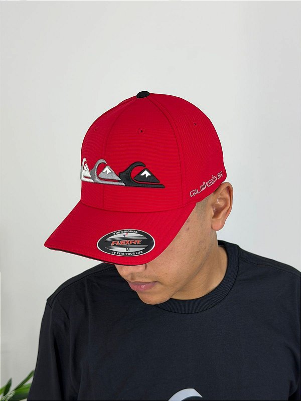 Boné Quiksilver Bem Three Logo Vermelho Q911A0375