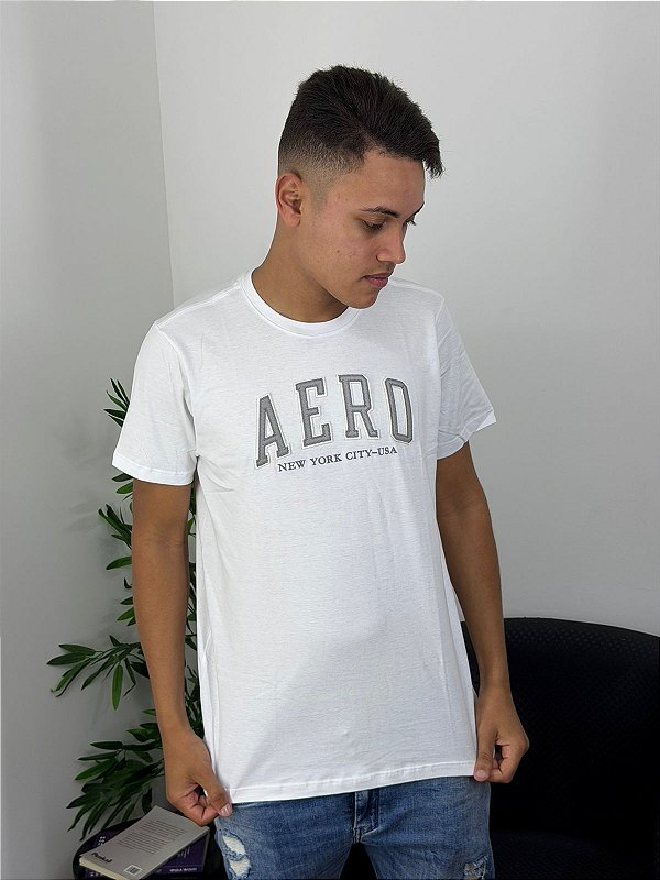Camiseta Aeropostale Platinum Branca 871301259