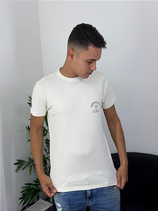 Camiseta Aeropostale Suedine Creme 871301260