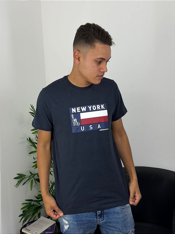 Camiseta Aeropostale Silkada Marinho 871301279-2