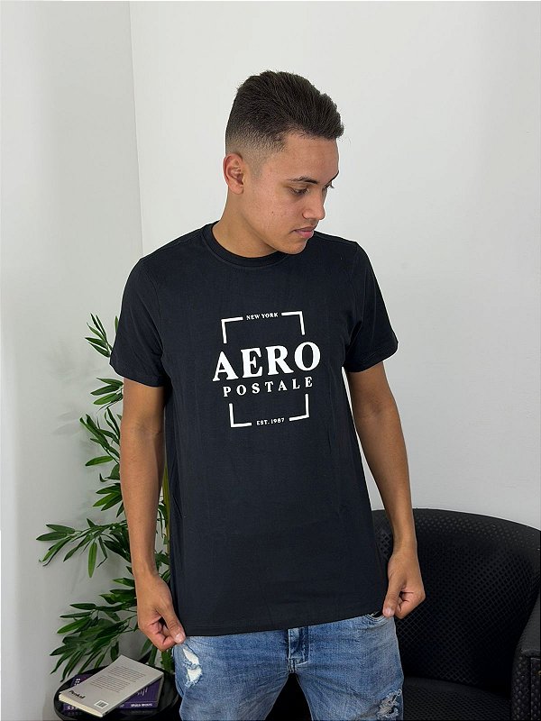 Camiseta Aeropostale Silkada Preta 87130167