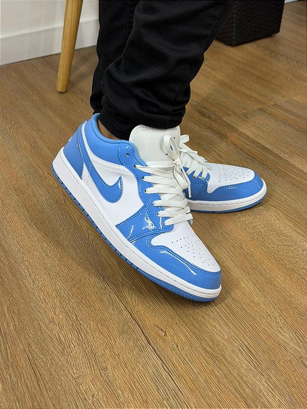 Air Jordan 1 LOW Branco e Azul Bebe FZ2138-114
