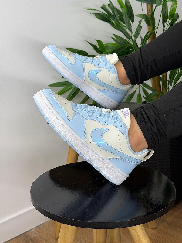 Tênis Nike Court Borough Low Douce/Blue Celeste IH4048-001