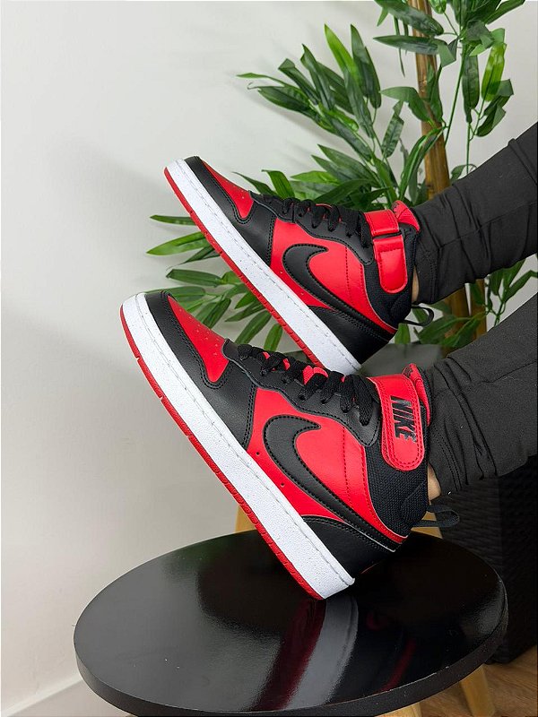 Tênis Nike Court Borough MID 2 RED/BLK CD7782-602
