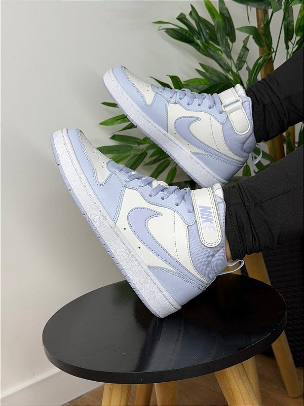 Tênis Nike Court Borough Mid 2 Platinum Tint White Ghost CD7782-014
