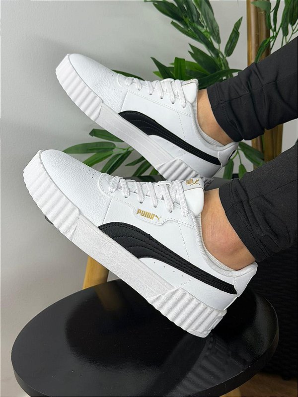 Tenis Puma Carina 3.0 Branco e Preto 405885-3