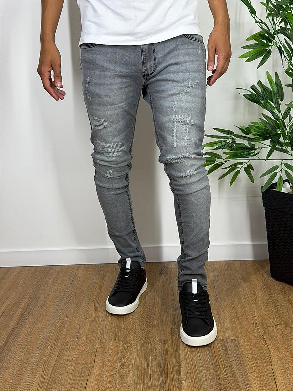 Calça Jeans Premium City Denim Cinza 2500673
