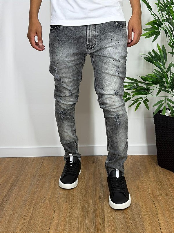 Calça Jeans Premium City Denim Cinza Escura 2500671