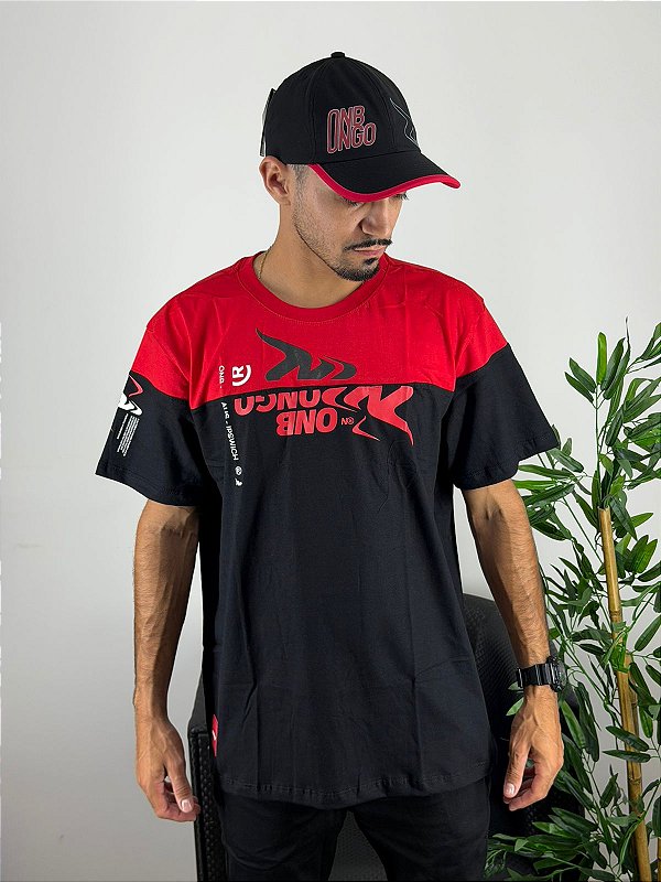 Camiseta Onbongo Vermelha e Preta ON594