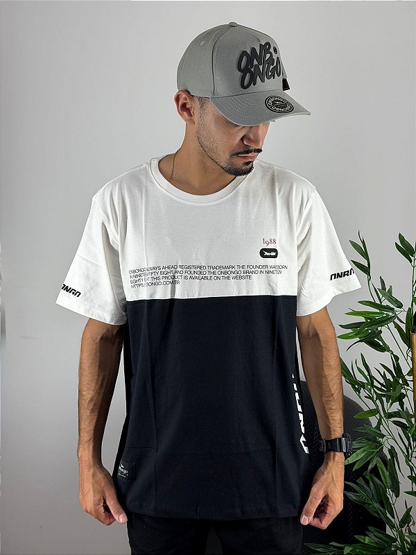 Camiseta Onbongo Branca e Preta ON567