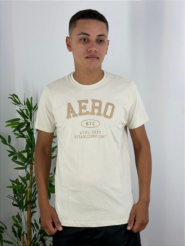 Camiseta Aeropostale Platinum Areia 87140116