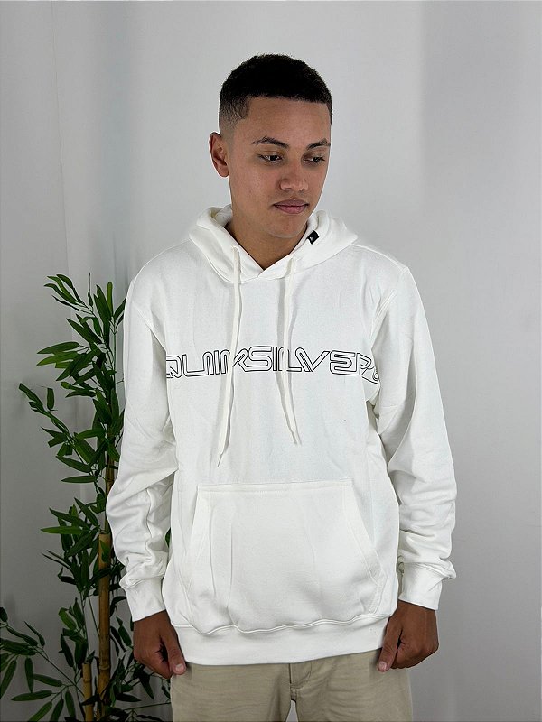 Moletom Quiksilver Word Block 310G Branco Q422P0133