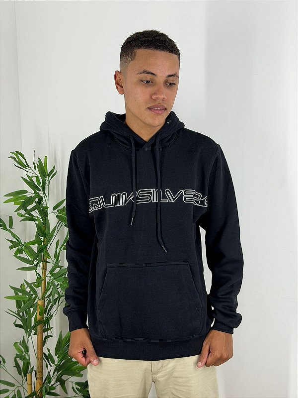 Moletom Quiksilver Word Block 310G Preto Q422P0133
