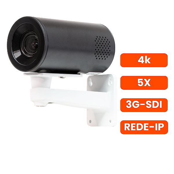 Câmera Fixa 4K Zoom 5X - Podcast / T.Prompter