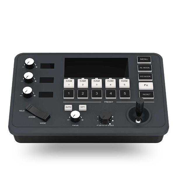 PTZ Controle Mini Conference — Controle para câmeras PTZ via IP e serial, até 5 câmeras