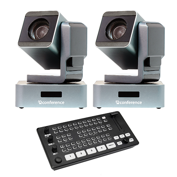 Church Duo Live — Kit 2 câmeras PTZ 20x para igrejas com switcher SW1 CONFERENCE