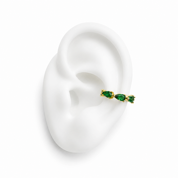 PIERCING FAKE DE PEDRA VERDE