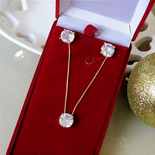 CONJUNTO DOURADO PONTO DE LUZ GRANDE 45+5CM