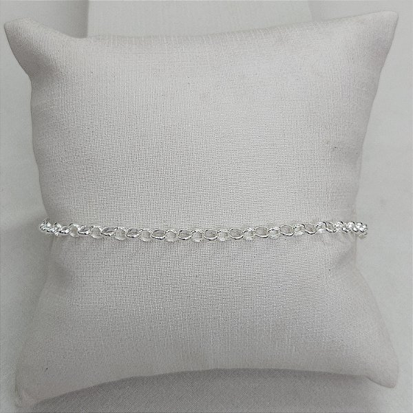 PULSEIRA DE PRATA ELO PORTUGUES FINO MASCULINO