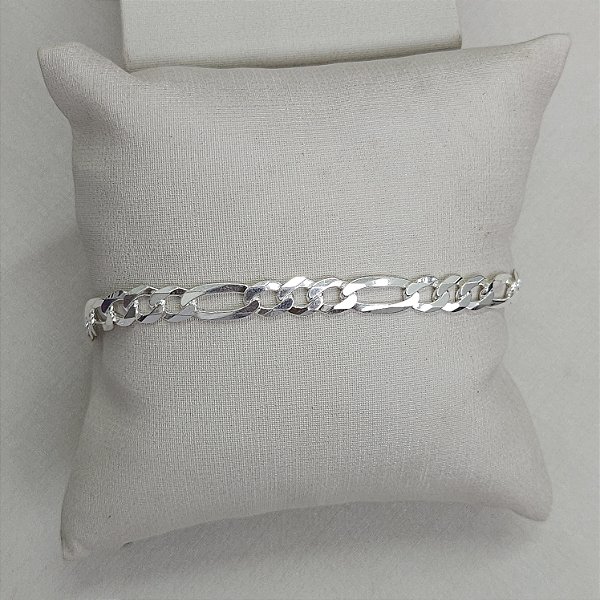 PULSEIRA DE PRATA MODELO 3 EM 1 GROSSA MASCULINA