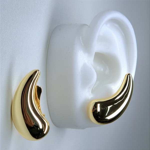 BRINCO DOURADO EAR CUFF CURVO LISO