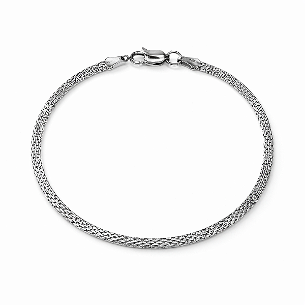 PULSEIRA DE PRATA 5 FIOS 18CM