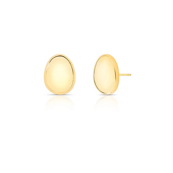 BRINCO DOURADO OVAL LISO
