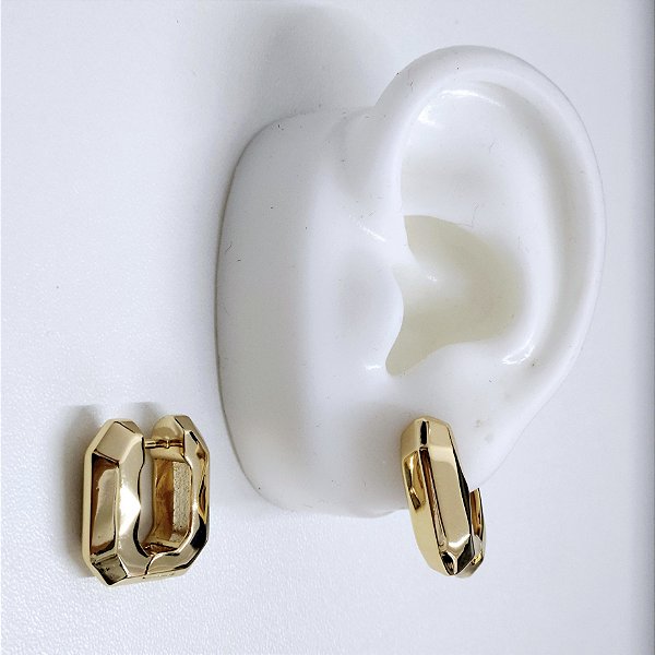 ARGOLA DOURADA SEXTAVADA