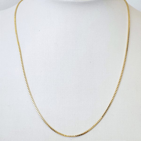 COLAR DOURADO VENEZIANA DUPLO 45CM