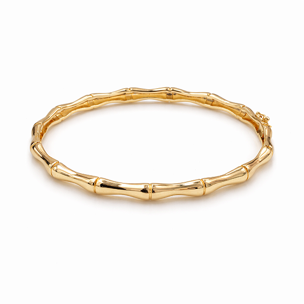 BRACELETE DOURADO OVAL COM GOMOS