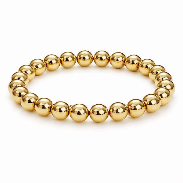 PULSEIRA DOURADA MALEÁVEL COM ESFERAS DOURADAS