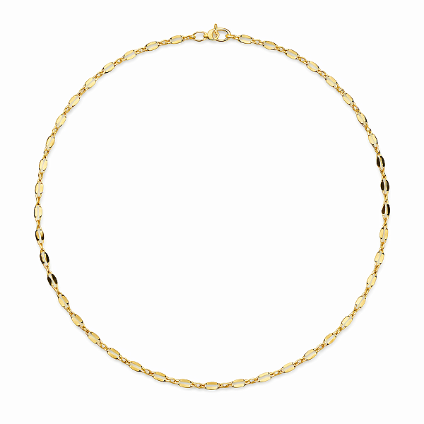 CORRENTE DOURADA COM ELOS SINGAPURA 60CM