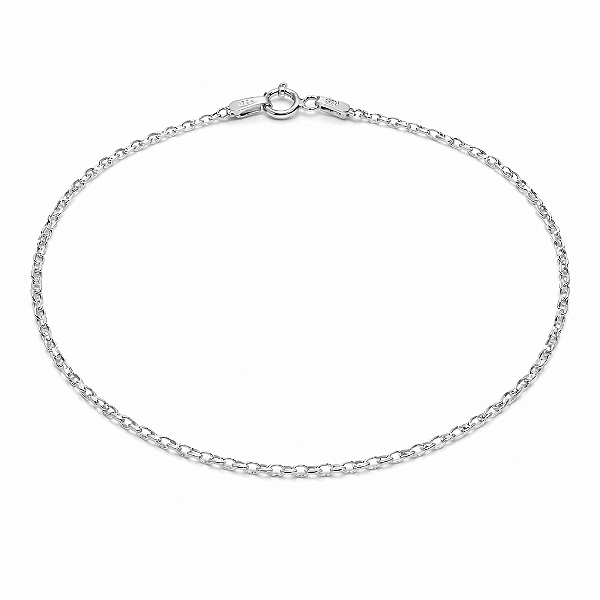 PULSEIRA PRATA DE ELOS PORTUGUESES ROLIÇOS - 18,5CM