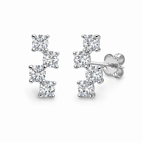 BRINCO DE PRATA COM 4 PONTINHOS DE LUZ