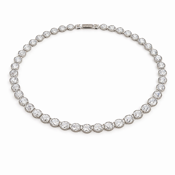 CHOCKER EM RÓDIO MODELO RIVIERA DE PEDRAS REDONDAS CRAVEJADAS AO REDOR