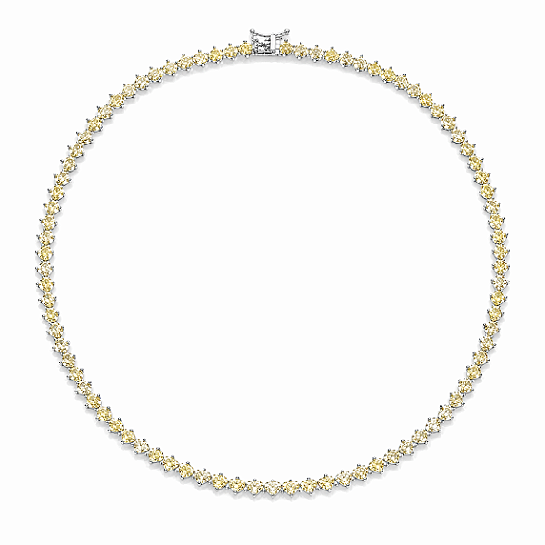 CHOKER RIVIERA EM RÓDIO BRANCO COR YELLOW