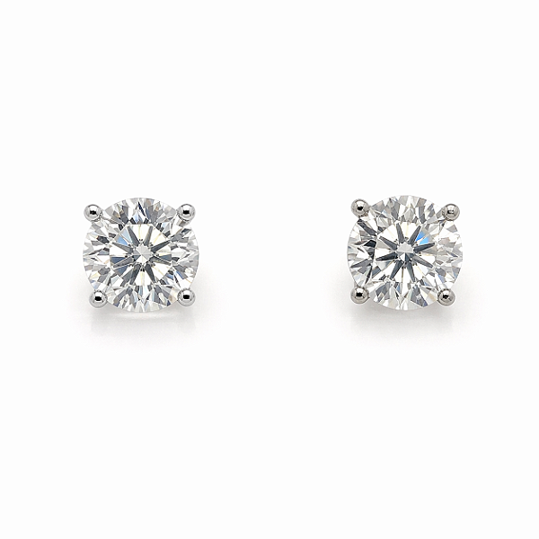 BRINCO DE PRATA PONTO DE LUZ PEDRA MOISSANITE 5MM